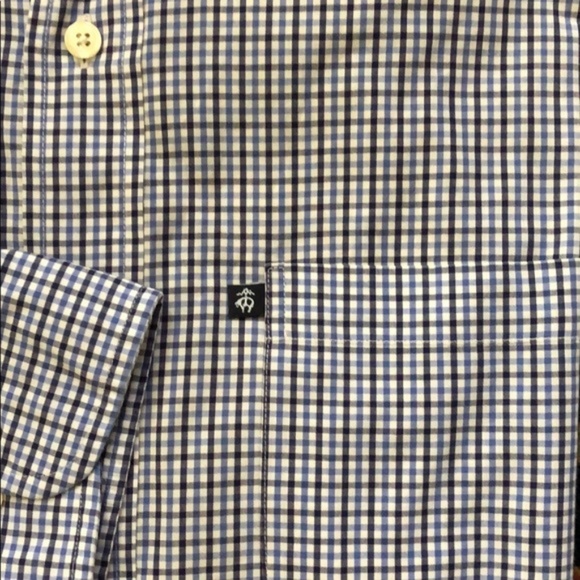 Brooks Brothers Plaid Gridded Logo Button Down Men - Picture 2 of 5
